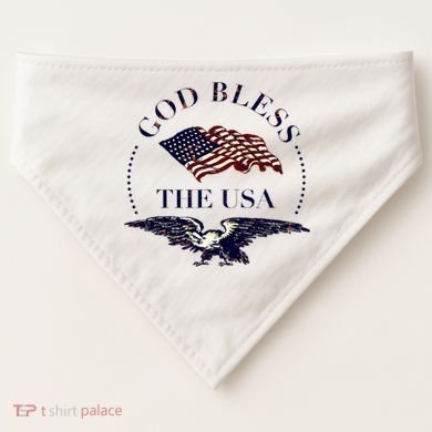 God Bless The Usa USA-Made Doggie Bandana