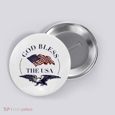 God Bless The Usa Button