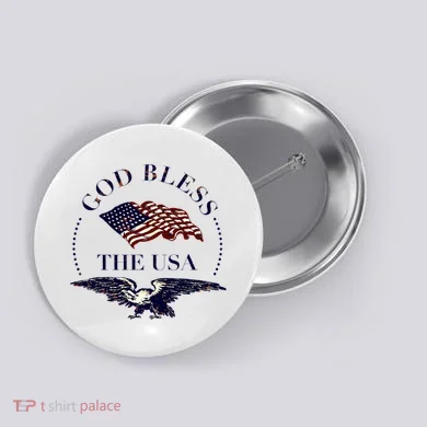 God Bless The Usa Button
