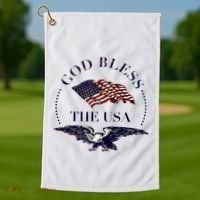 God Bless The Usa Golf Towel thumb 1