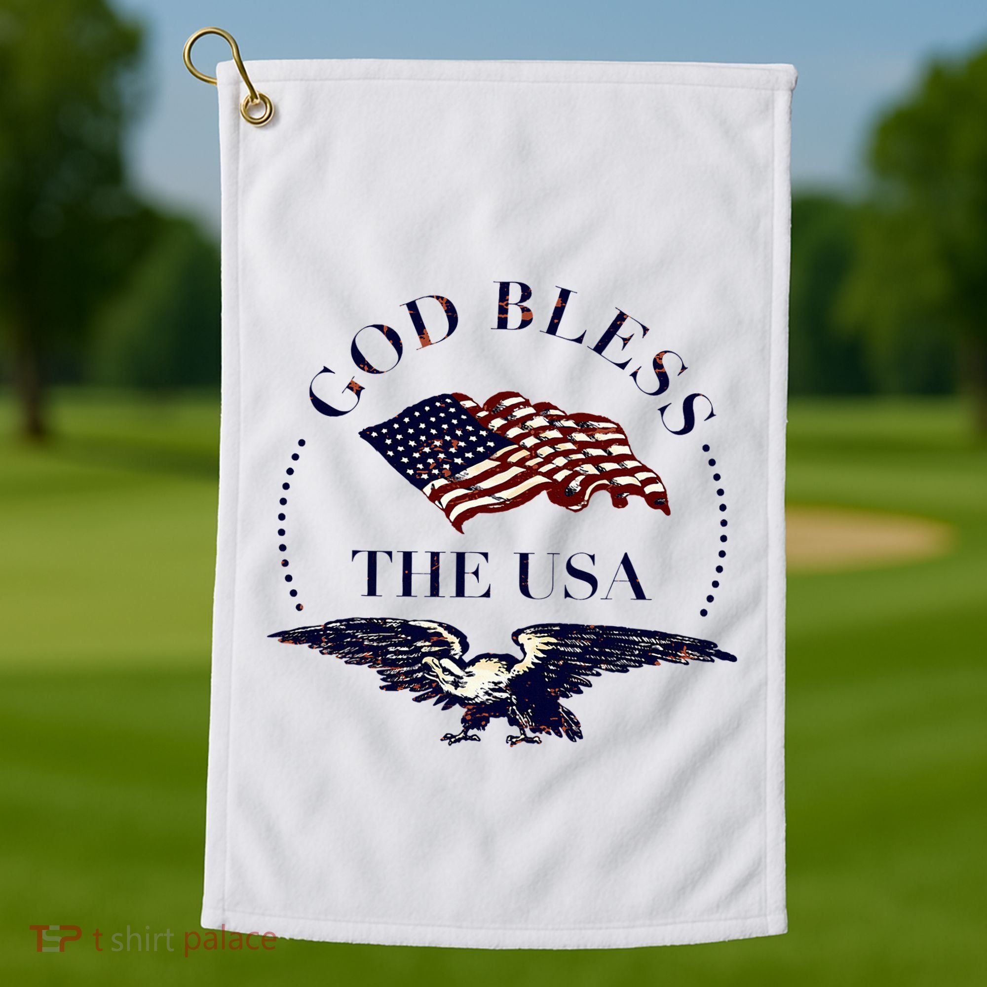 God Bless The Usa Golf Towel