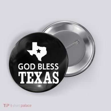 God Bless Texas Button