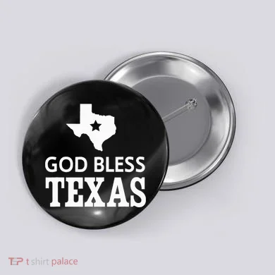 God Bless Texas Button