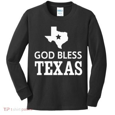 God Bless Texas Kids Long Sleeve Shirt