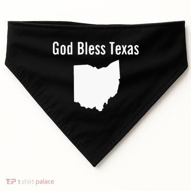 God Bless Texas Ohio USA-Made Doggie Bandana