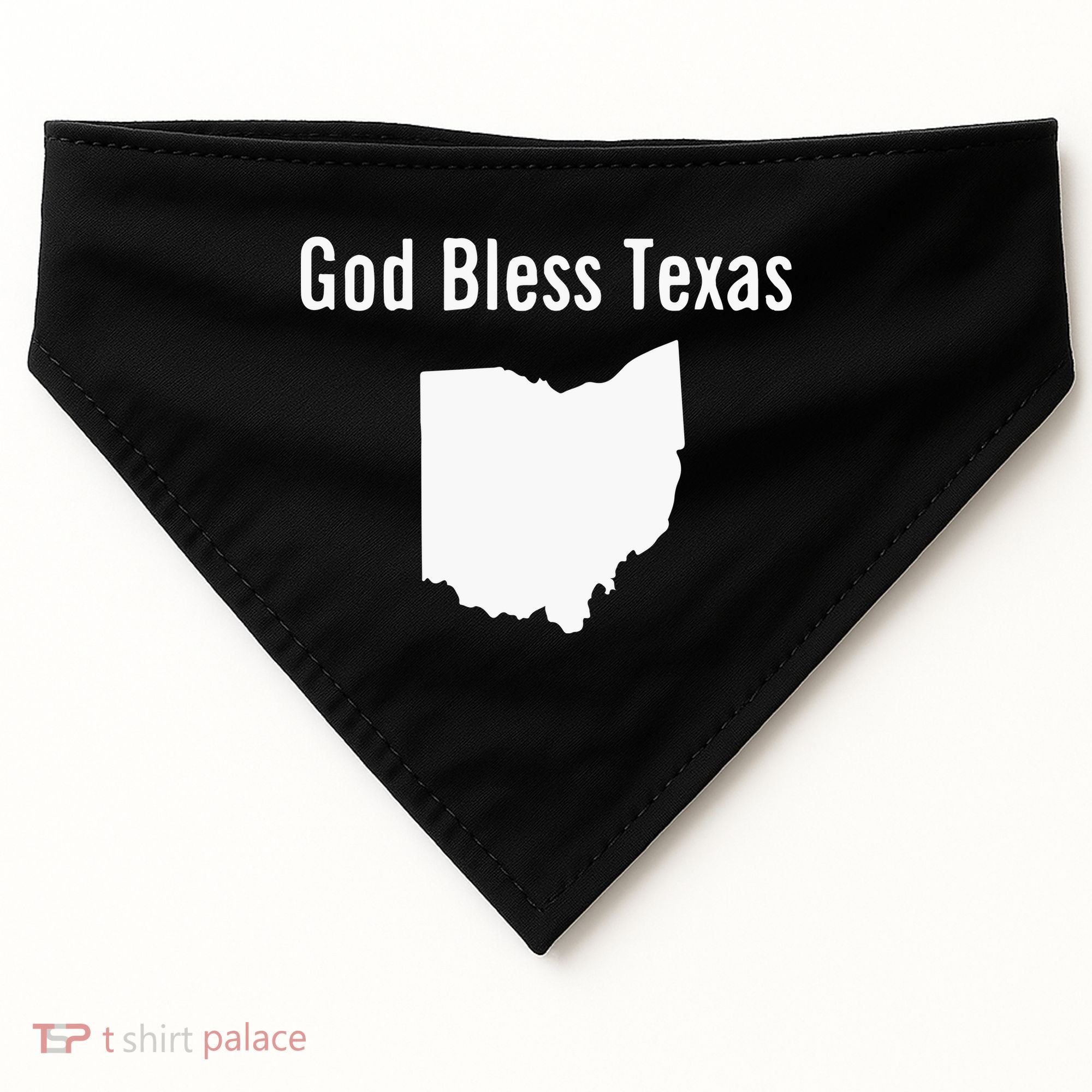 God Bless Texas Ohio USA-Made Doggie Bandana