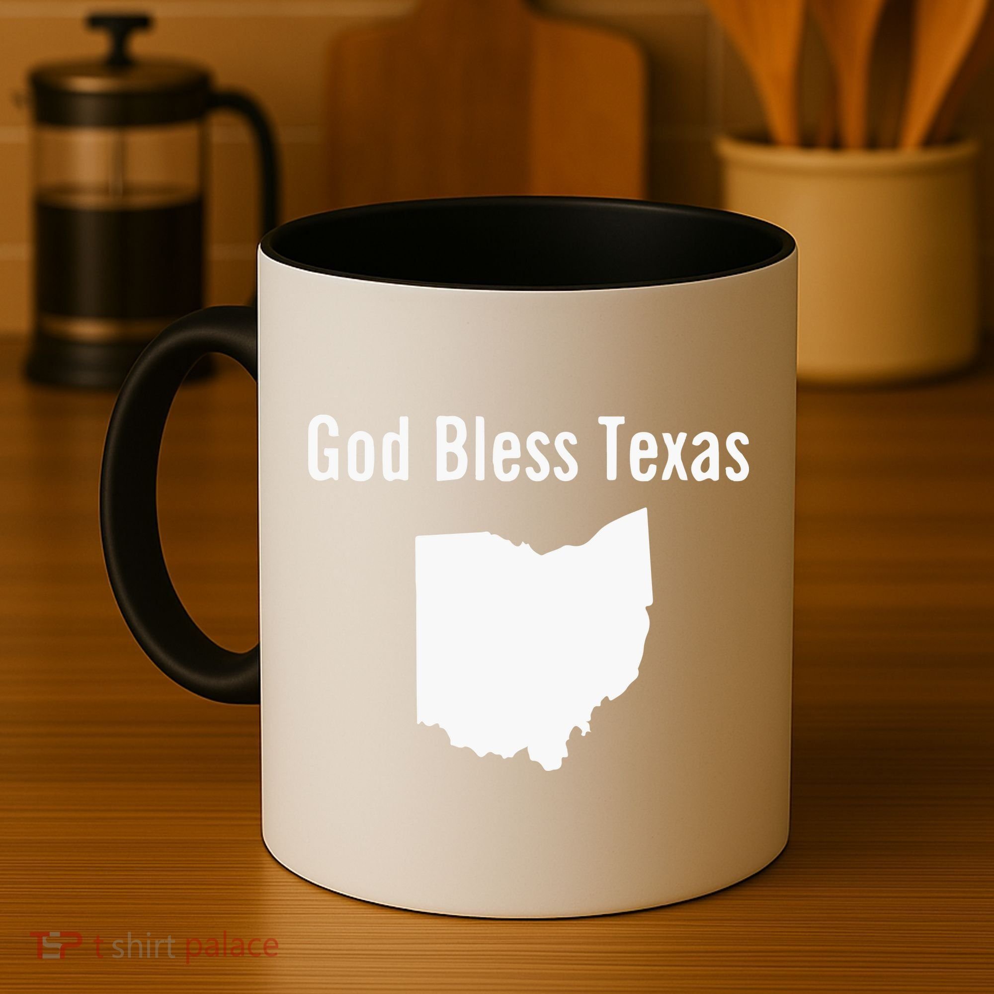God Bless Texas Ohio Coffee Mug