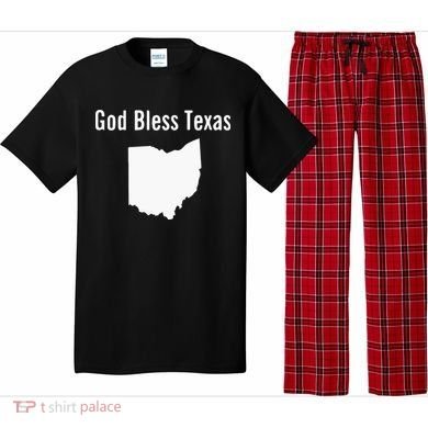 God Bless Texas Ohio Pajama Set