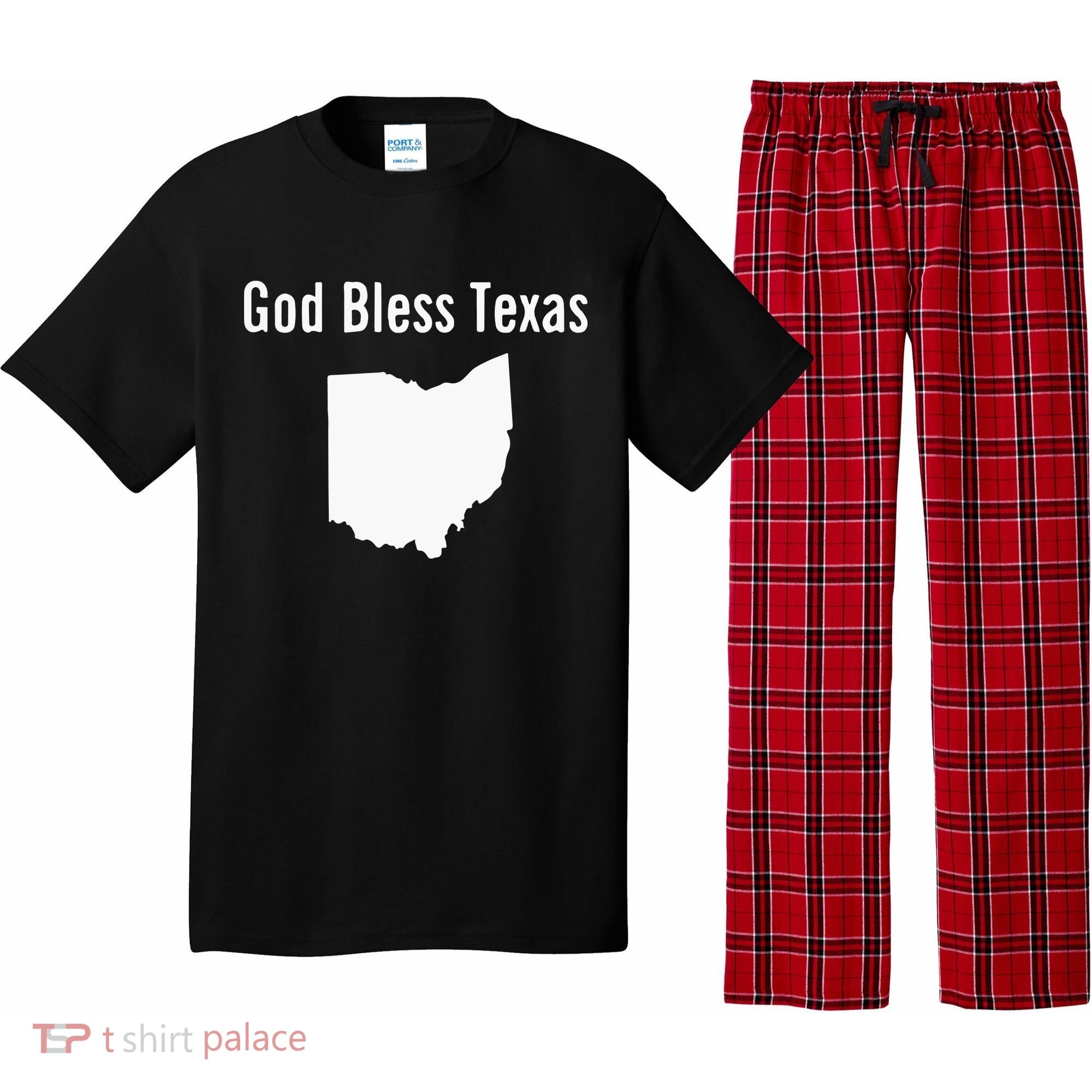 God Bless Texas Ohio Pajama Set