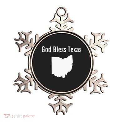 God Bless Texas Ohio Ornament