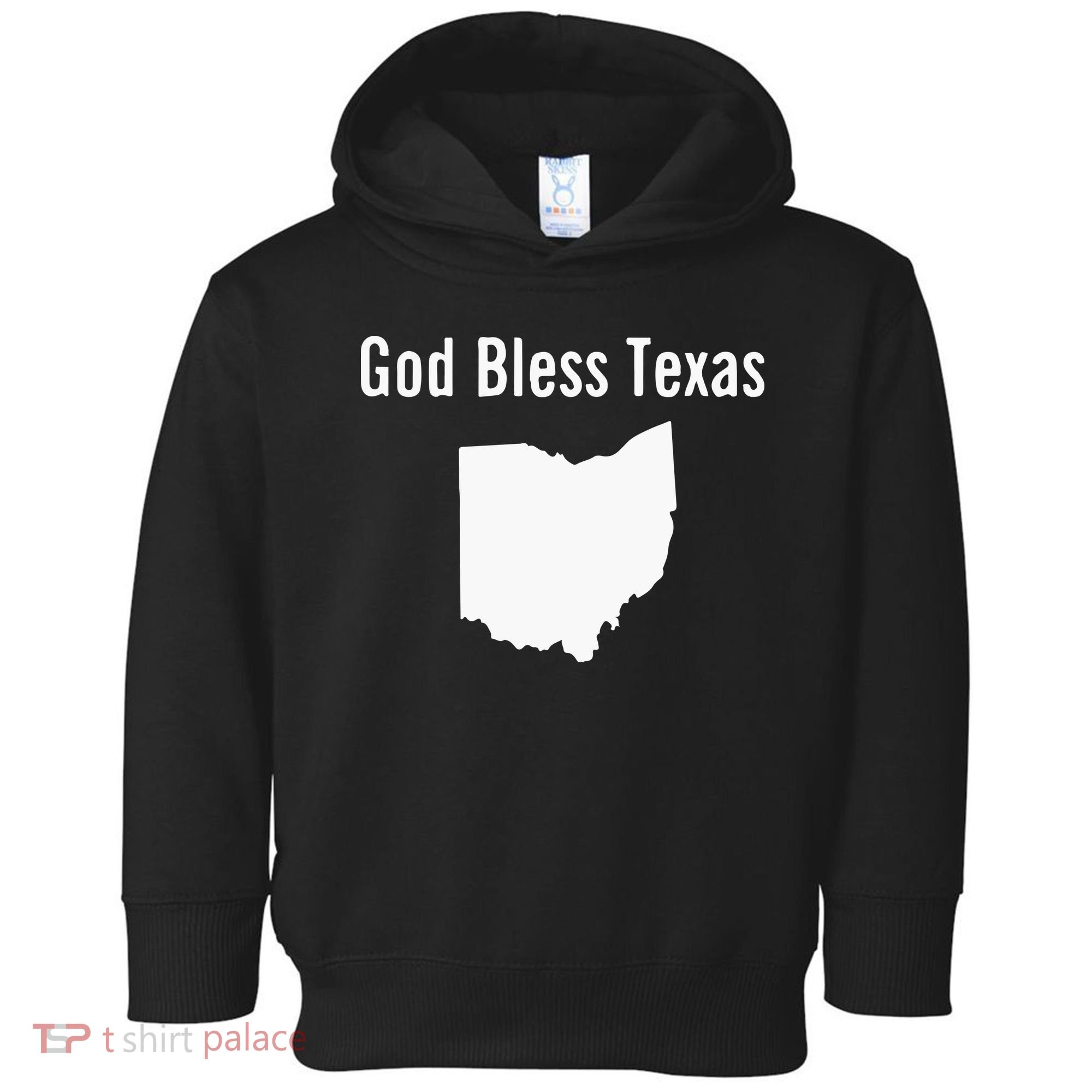 God Bless Texas Ohio Toddler Hoodie