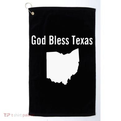 God Bless Texas Ohio Golf Towel