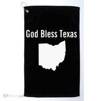 God Bless Texas Ohio Golf Towel thumb 0