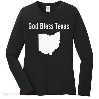 God Bless Texas Ohio Women's Long Sleeve Shirt