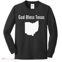 God Bless Texas Ohio Kids Long Sleeve Shirt thumb 0