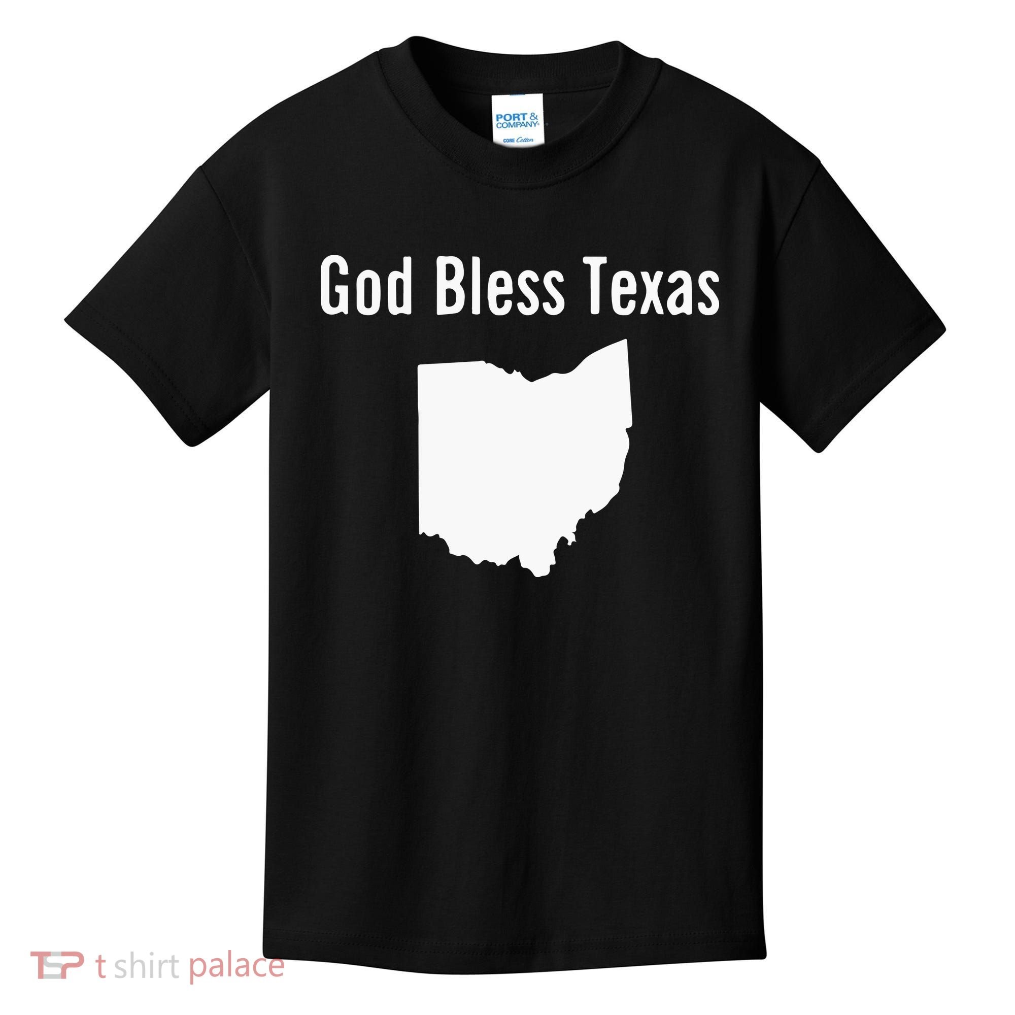God Bless Texas Ohio Kids T-Shirt