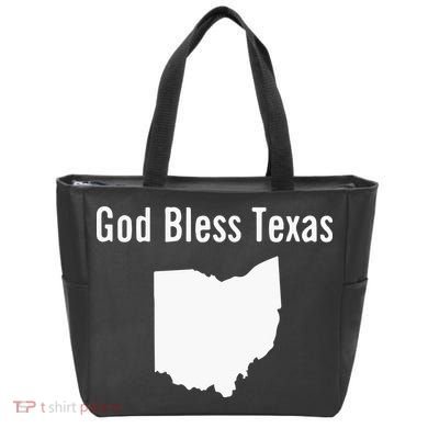 God Bless Texas Ohio Tote Bag