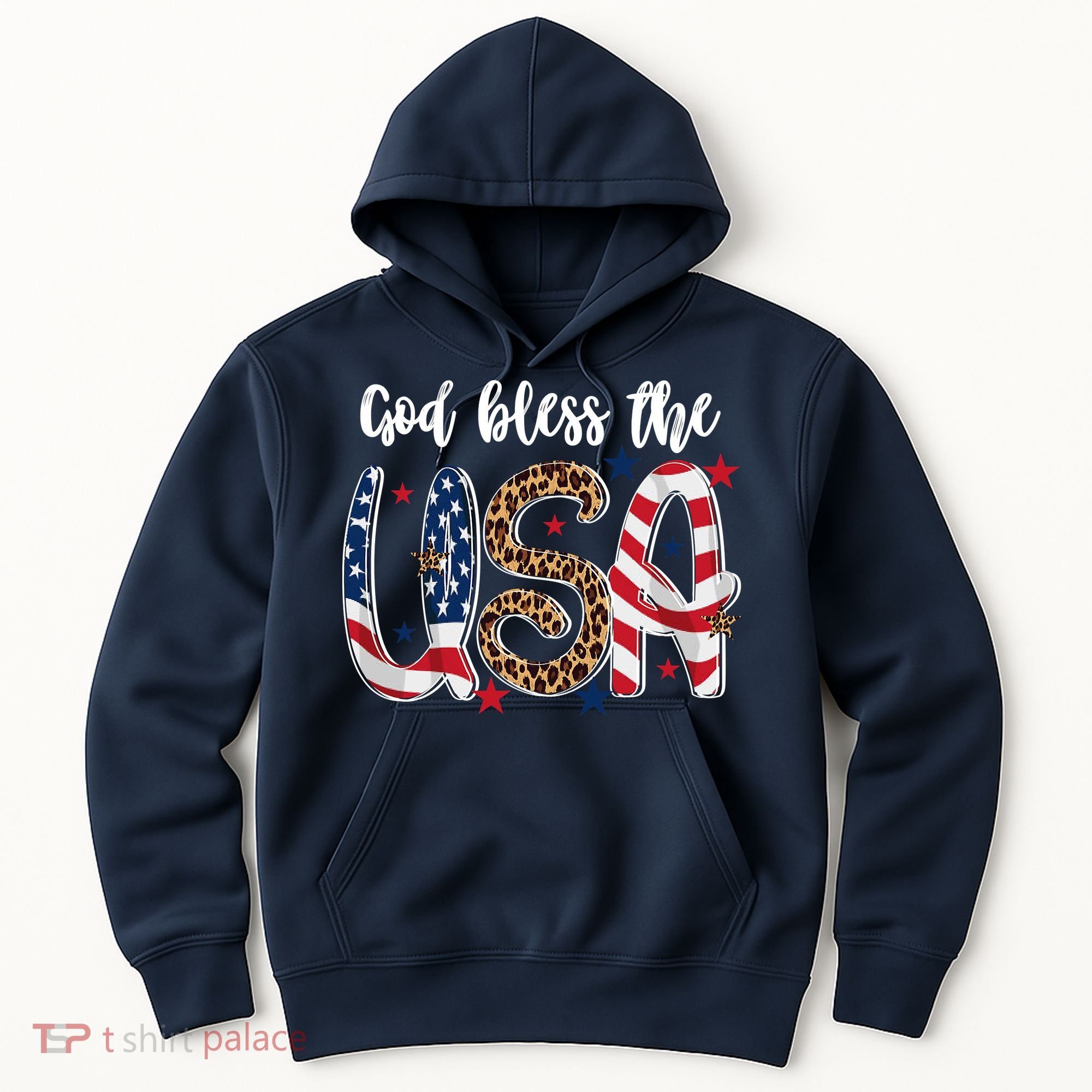 God Bless The USA American Flag Patriotic Hoodie