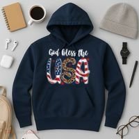 God Bless The USA American Flag Patriotic Hoodie thumb 3
