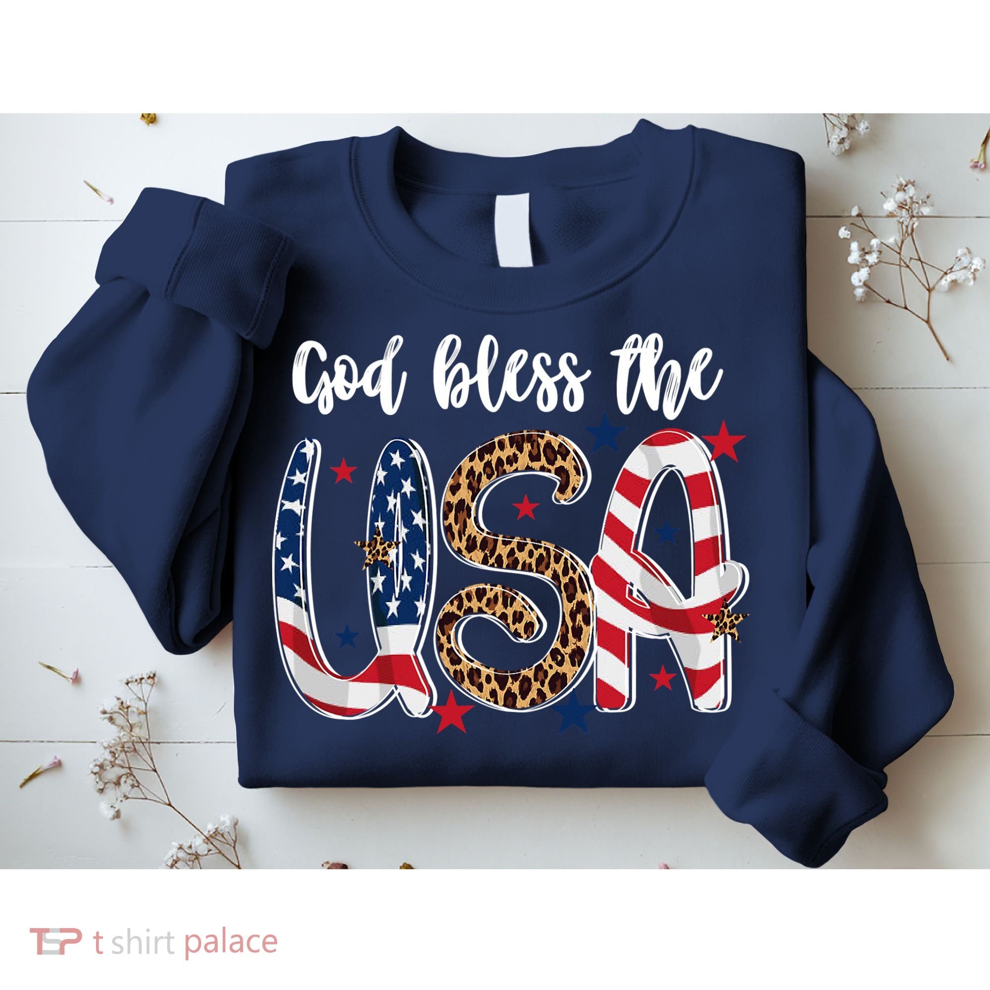 God Bless The USA American Flag Patriotic Sweatshirt