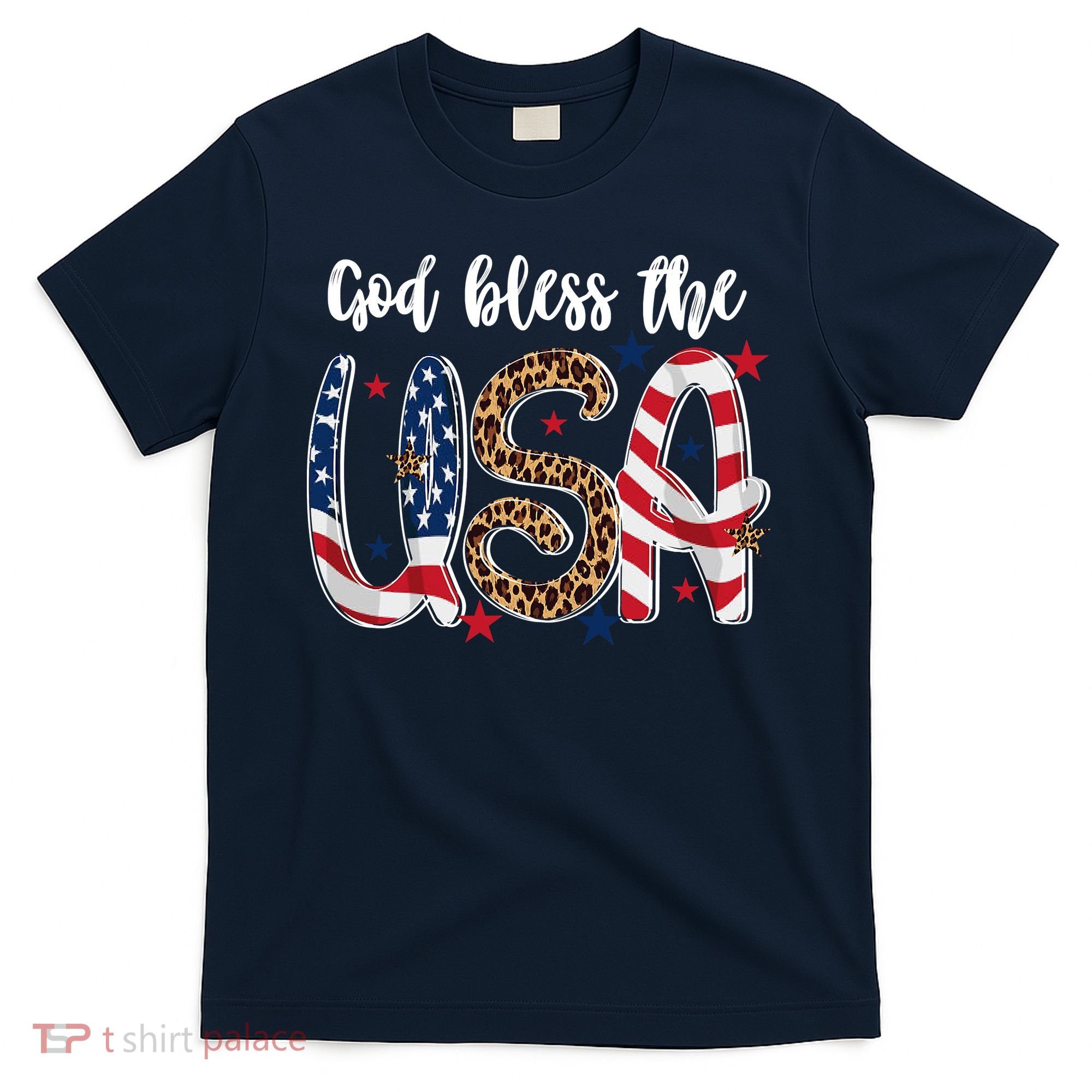 God Bless The USA American Flag Patriotic T-Shirt