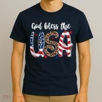God Bless The USA American Flag Patriotic T-Shirt thumb 3