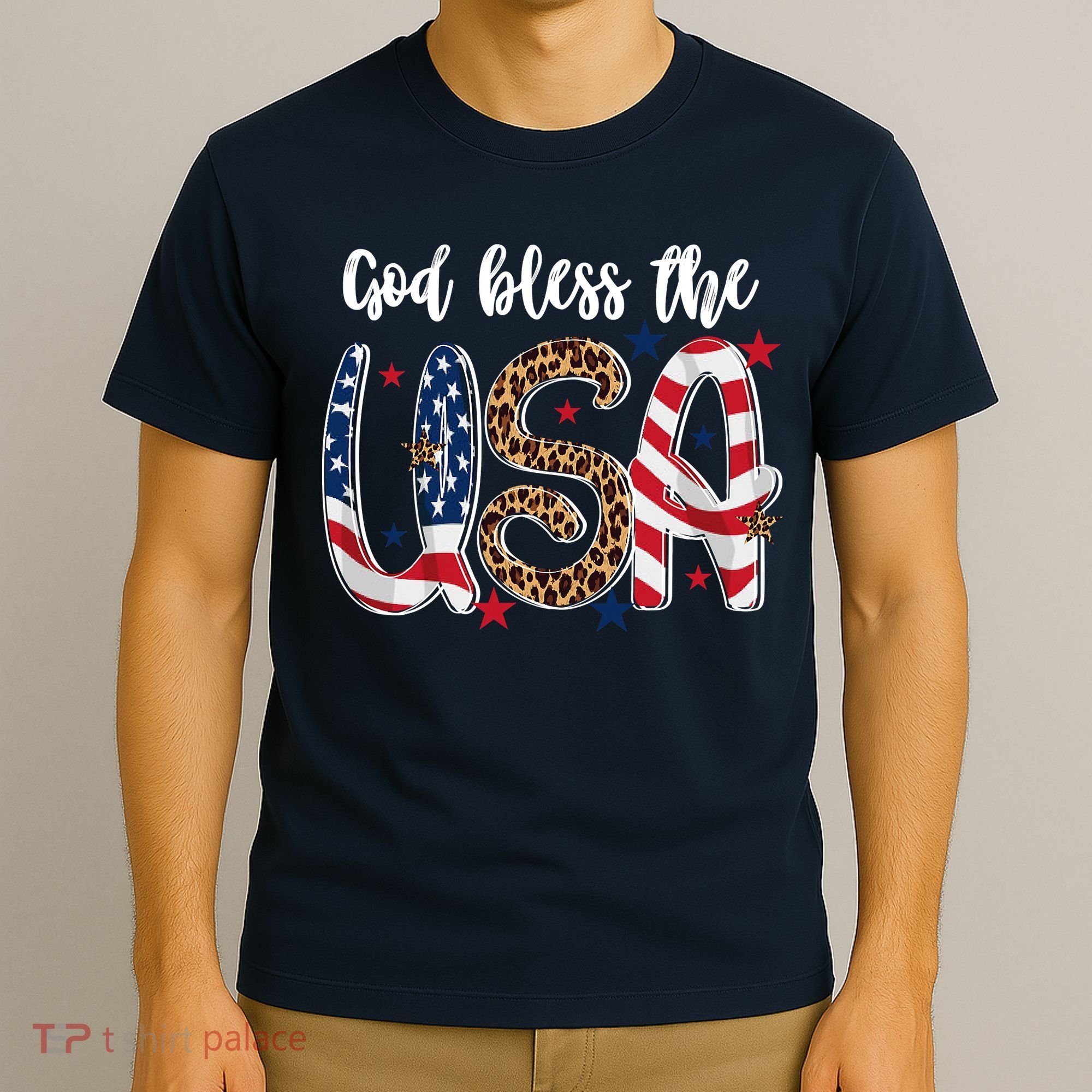 God Bless The USA American Flag Patriotic T-Shirt