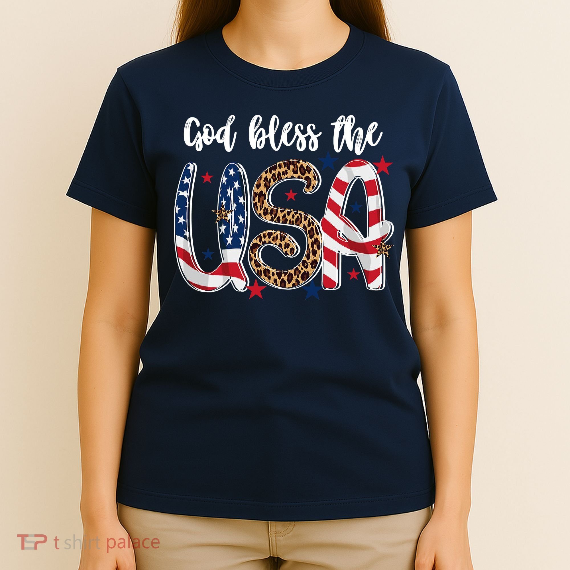 God Bless The USA American Flag Patriotic T-Shirt