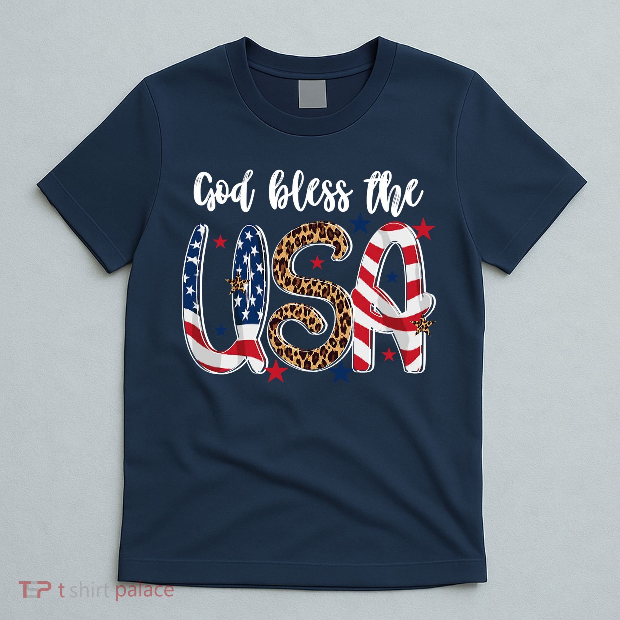 God Bless The USA American Flag Patriotic T-Shirt