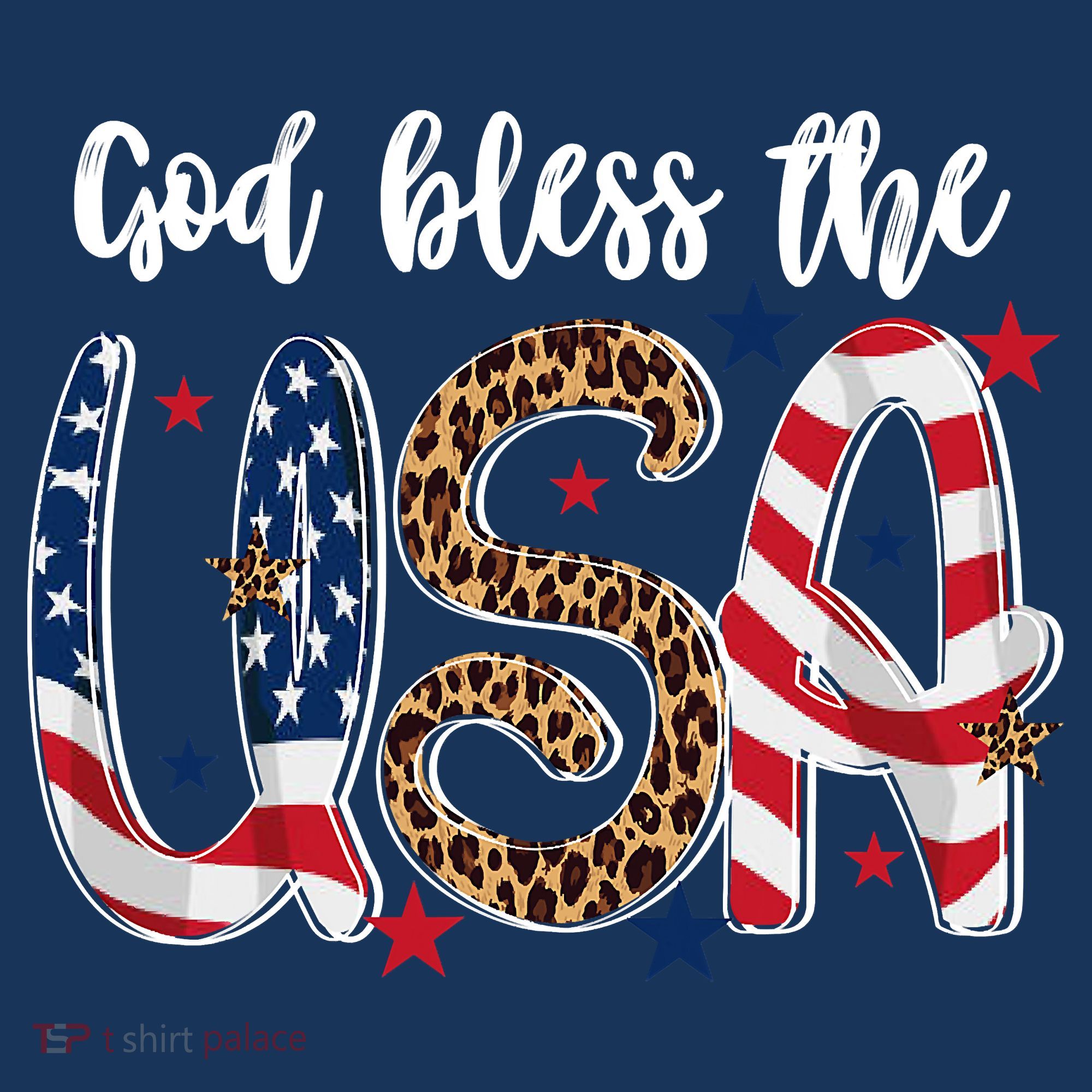 God Bless The USA American Flag Patriotic T-Shirt