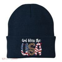 God Bless The USA American Flag Patriotic Beanie thumb 0