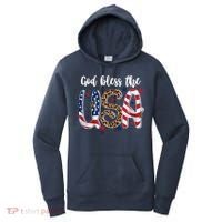 God Bless The USA American Flag Patriotic Women's Hoodie thumb 0