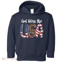 God Bless The USA American Flag Patriotic Toddler Hoodie thumb 0