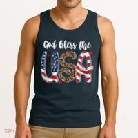 God Bless The USA American Flag Patriotic Tank Top thumb 3
