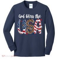 God Bless The USA American Flag Patriotic Kids Long Sleeve Shirt thumb 0