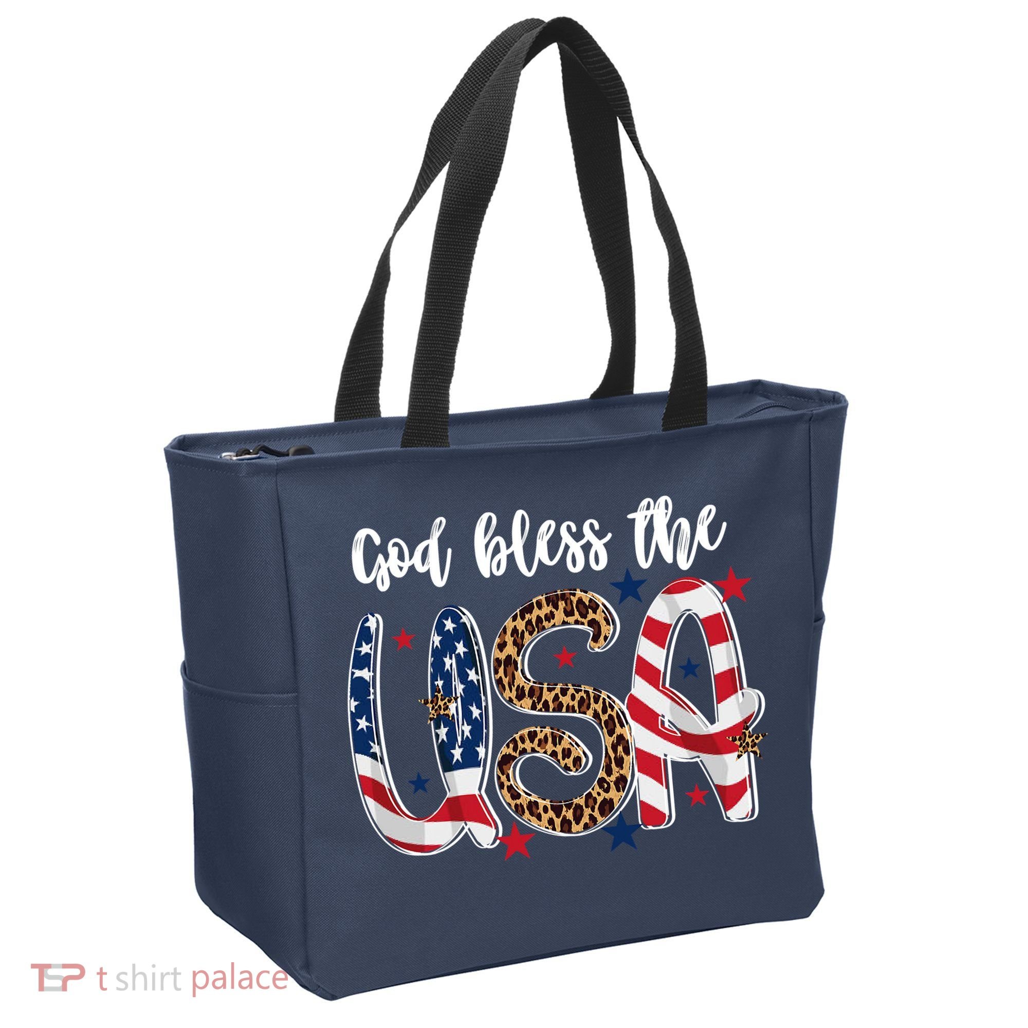 God Bless The USA American Flag Patriotic Tote Bag