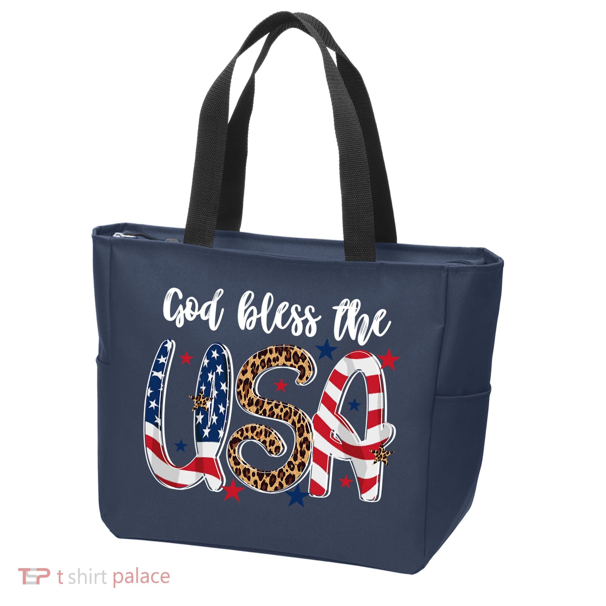 God Bless The USA American Flag Patriotic Tote Bag