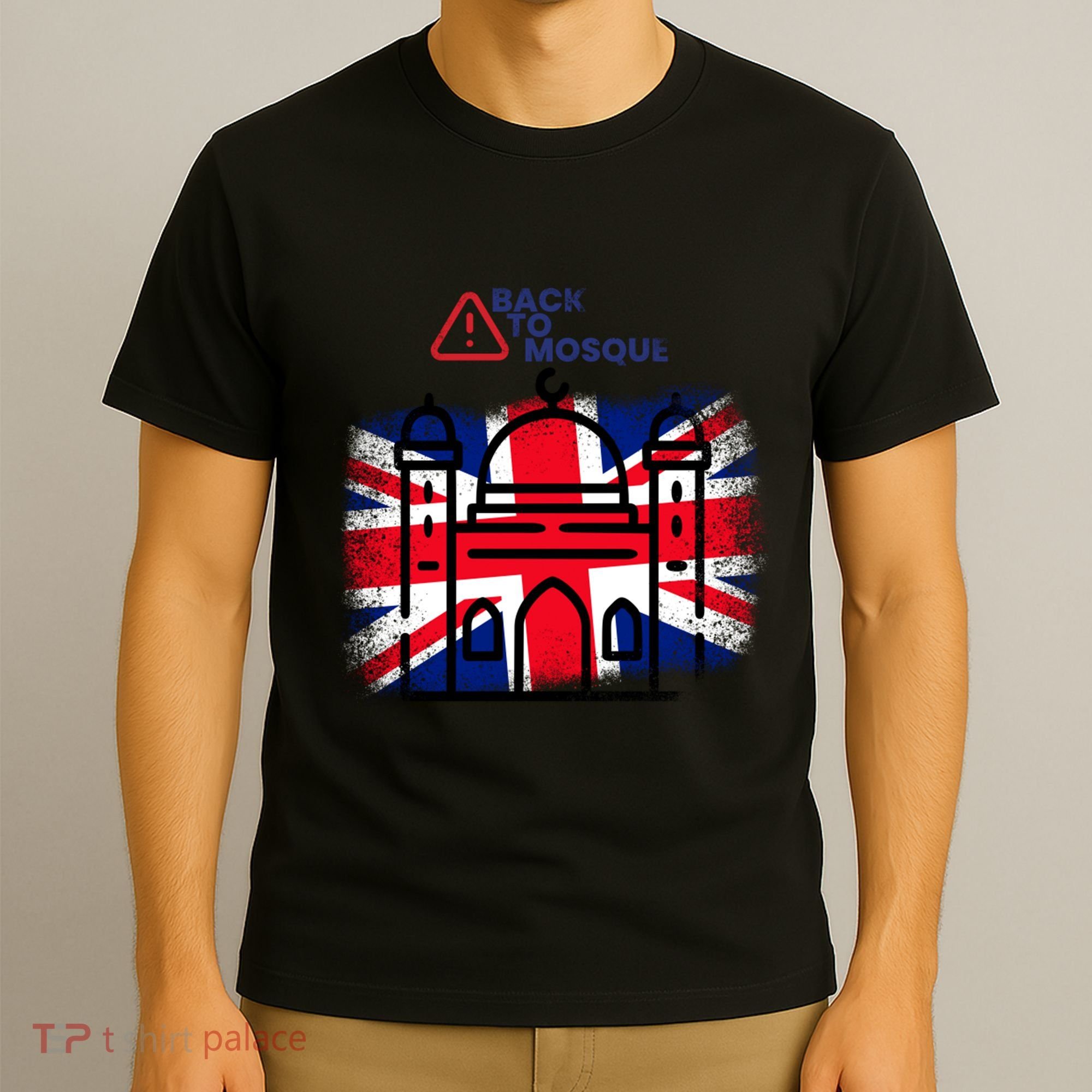 Grunge Back To Mosque London Uk British T-Shirt