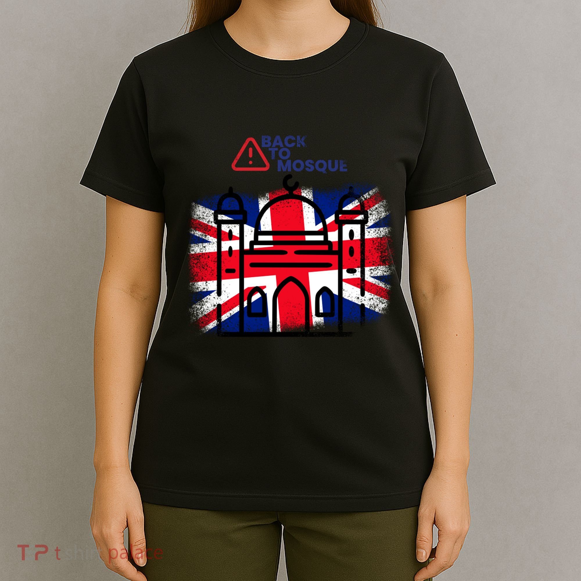 Grunge Back To Mosque London Uk British T-Shirt