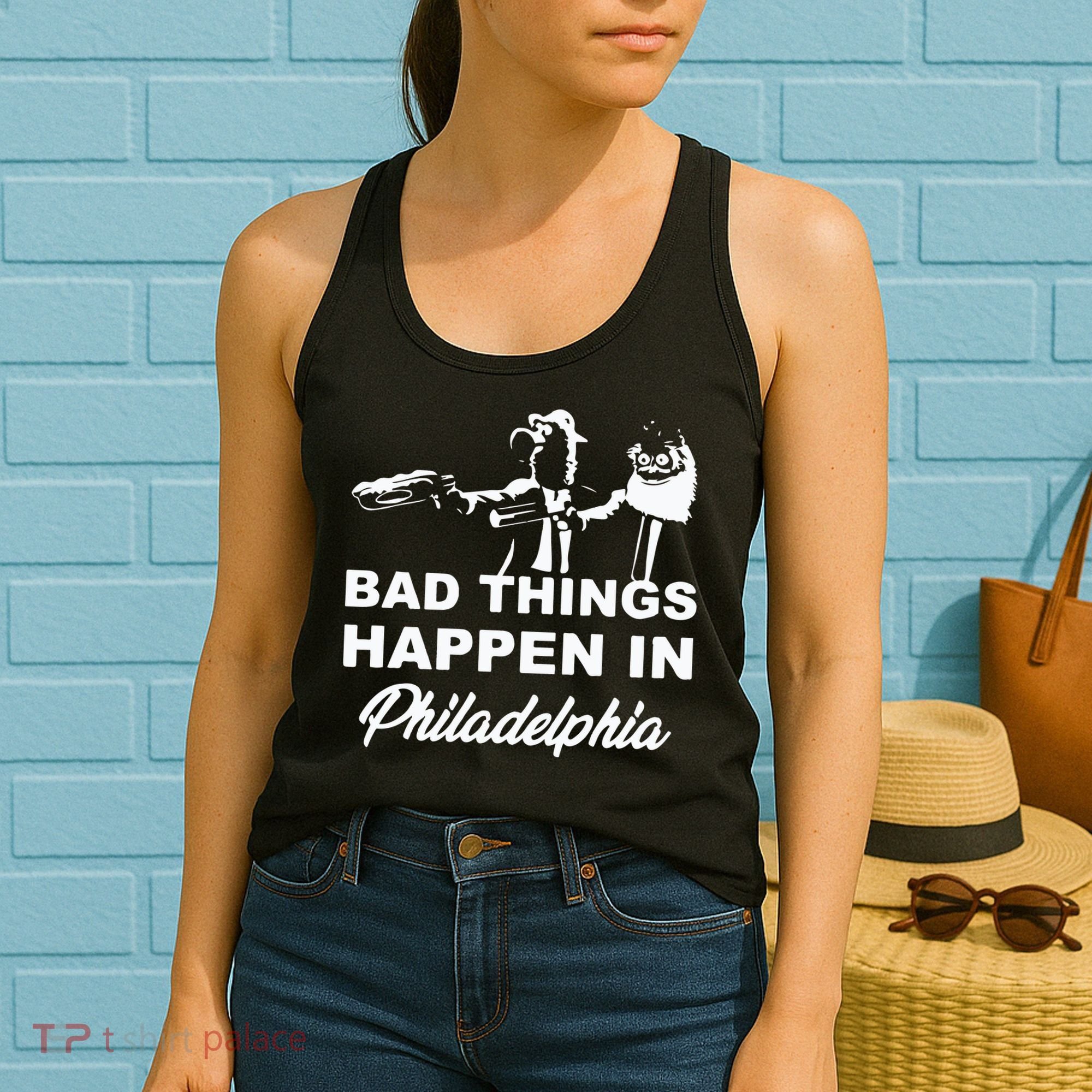 Gritty Bad Things Happen In Philadelphia Women's Tank Top