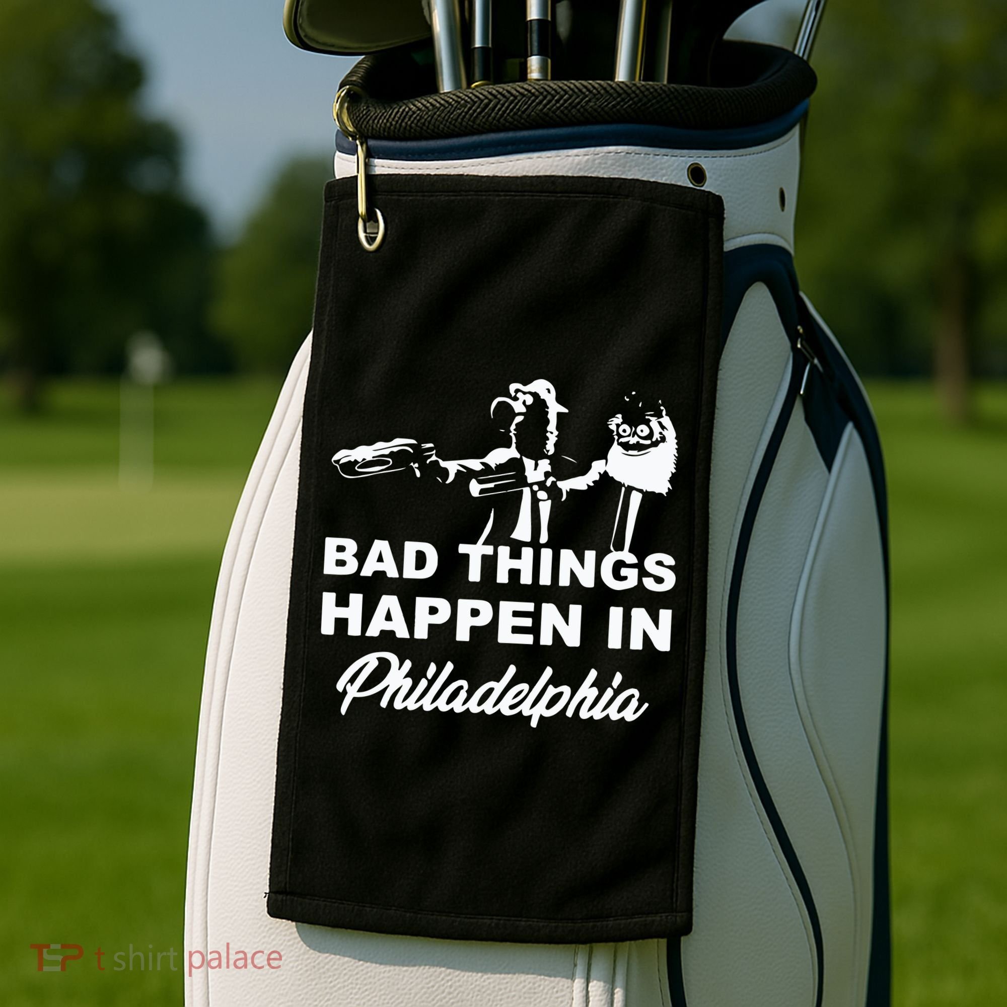 Gritty Bad Things Happen In Philadelphia Golf Towel