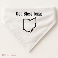 God Bless Texas Ohio USA-Made Doggie Bandana thumb 0