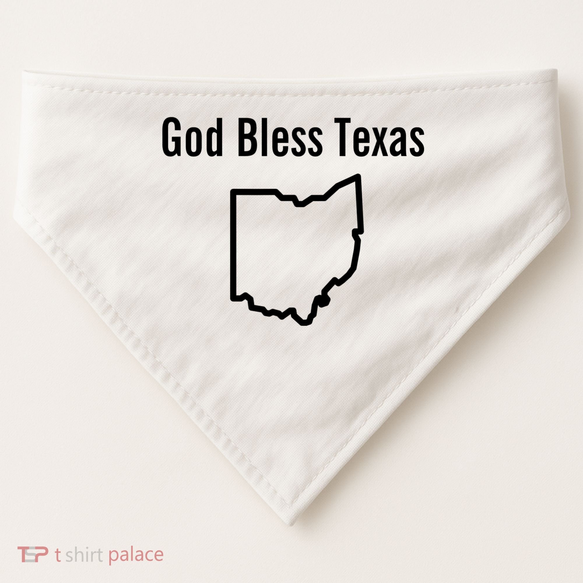 God Bless Texas Ohio USA-Made Doggie Bandana