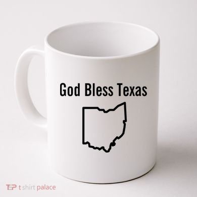 God Bless Texas Ohio Coffee Mug