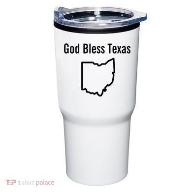 God Bless Texas Ohio Tumbler