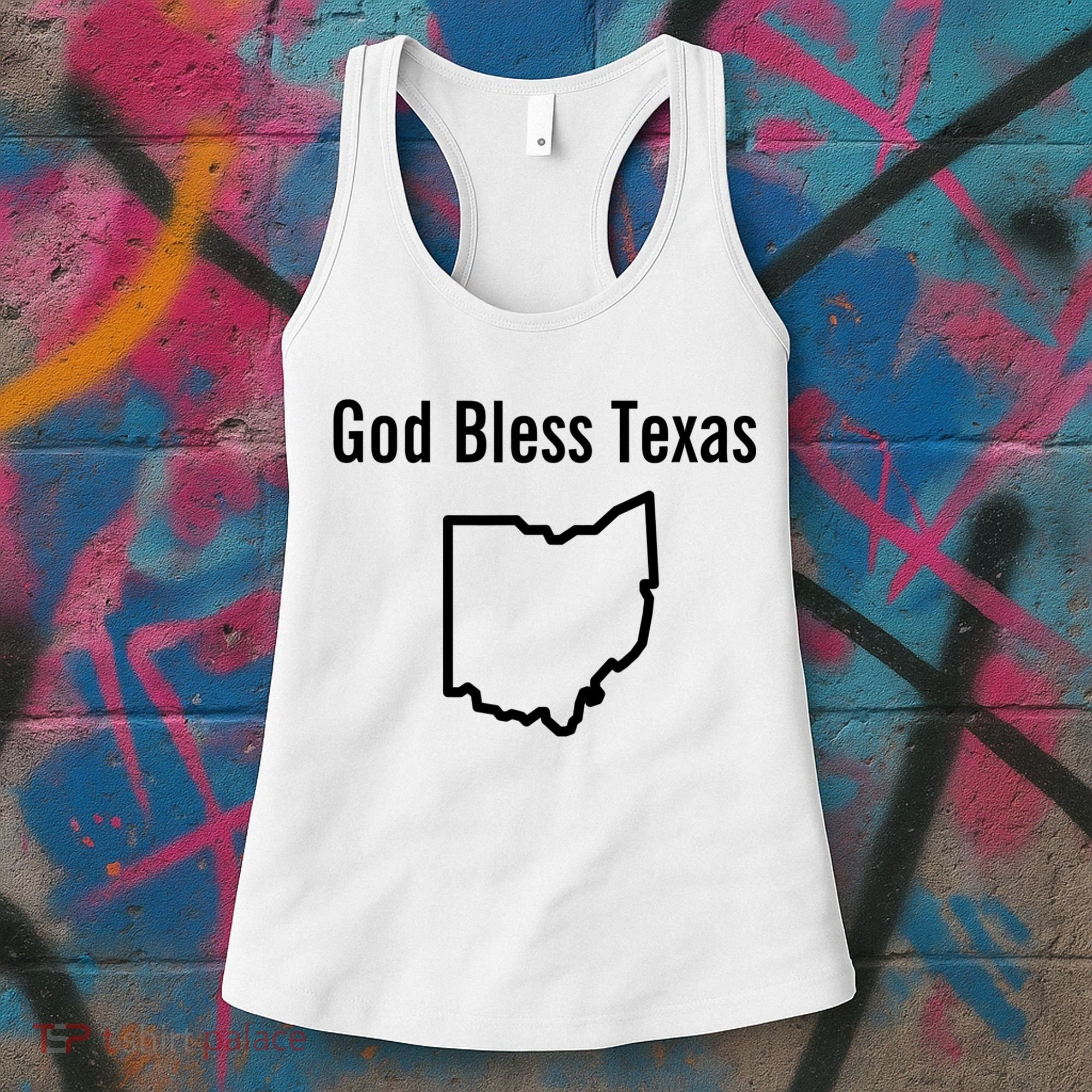 God Bless Texas Ohio Women's Tank Top