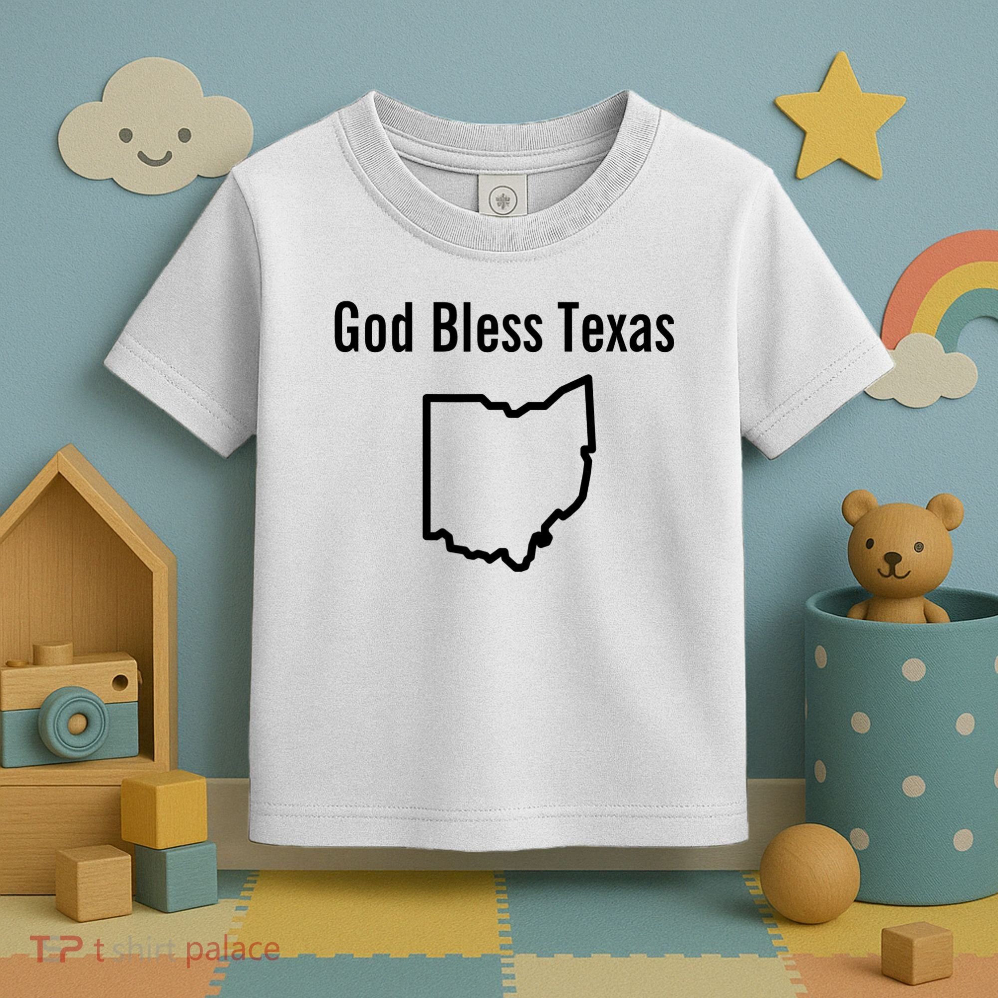 God Bless Texas Ohio Toddler T-Shirt