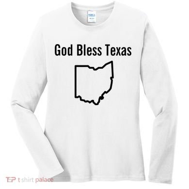 God Bless Texas Ohio Women's Long Sleeve Shirt