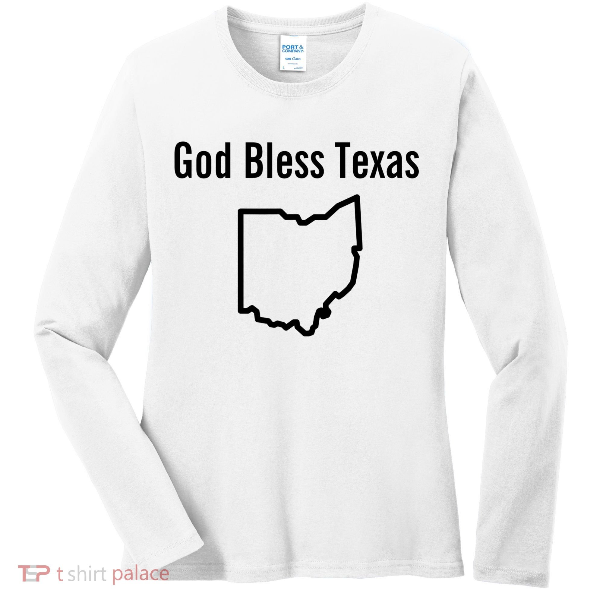 God Bless Texas Ohio Women's Long Sleeve Shirt