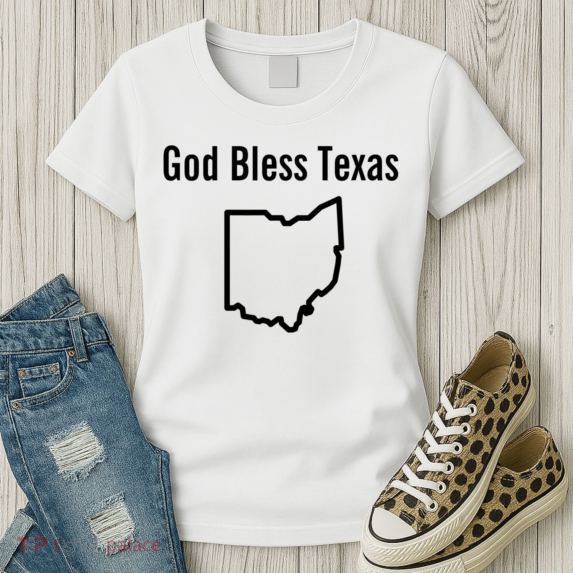 God Bless Texas Ohio Women's T-Shirt